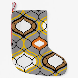 Wavy lines, seamless geometric pattern. small christmas stocking