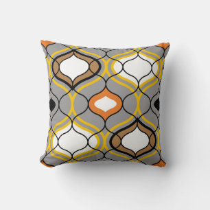 Wavy lines, seamless geometric pattern. throw pillow