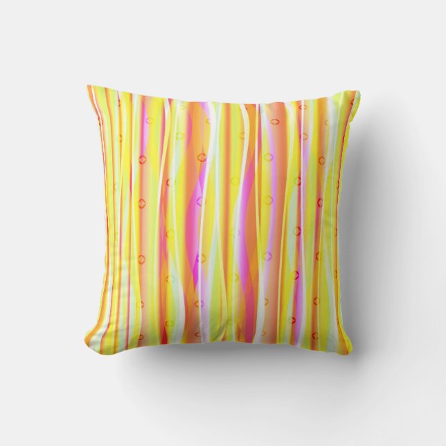Wavy Lines Throw Pillow (Front)