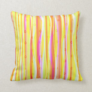 Wavy Lines Throw Pillow