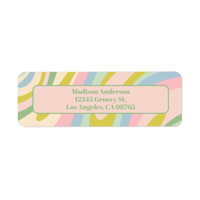 Wavy Loops Pastel Motif Abstrait (Devant)