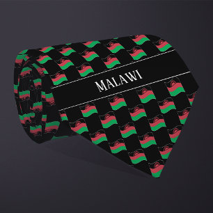 Wavy Malawi Flag Pattern Tie