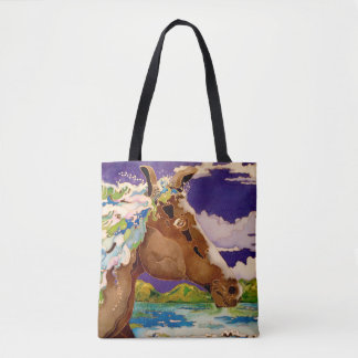 Wavy Mane Tote Bag