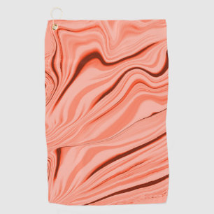 Wavy mix peach, salmon, clear coral and pink golf towel