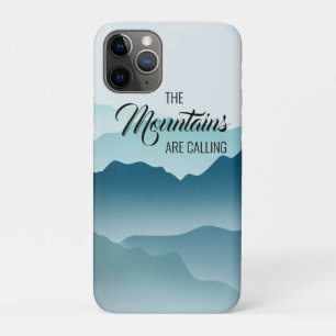 Wavy Mountains Are Calling Blue Gradient iPhone 11 Pro Case