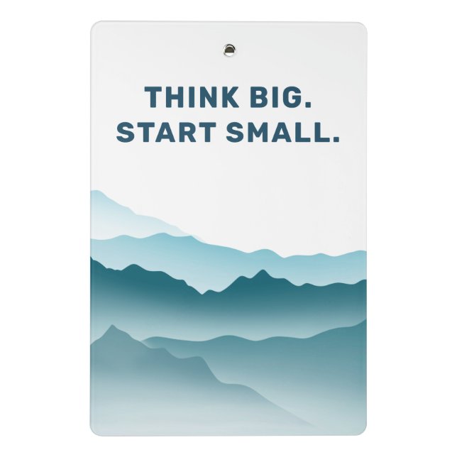 Wavy Mountains Inspirational Quote Personalized Mini Clipboard (Back)