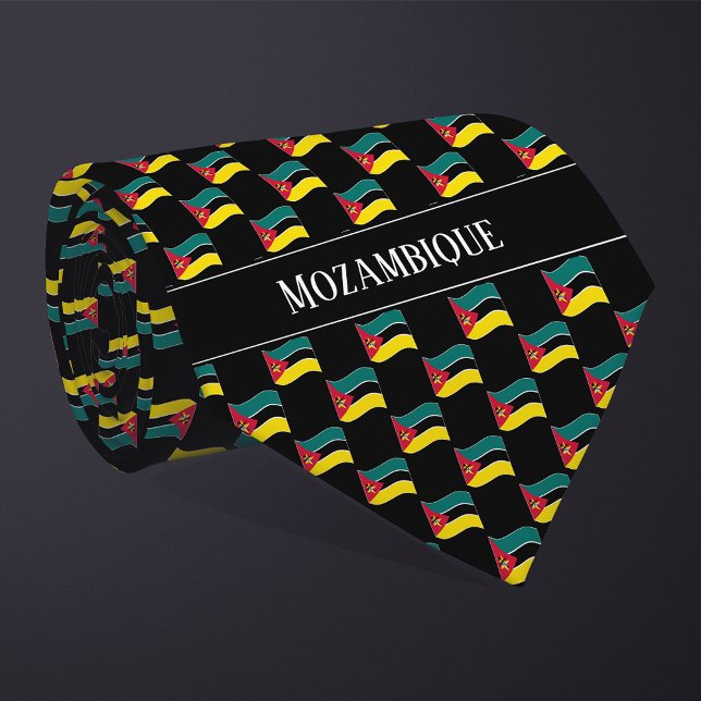 Wavy Mozambique Flag Pattern  Tie (Creator Uploaded)