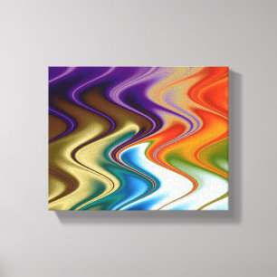 Wavy Multicolor Abstract Canvas Print