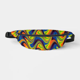 Wavy Multicolor Abstract Fanny Pack