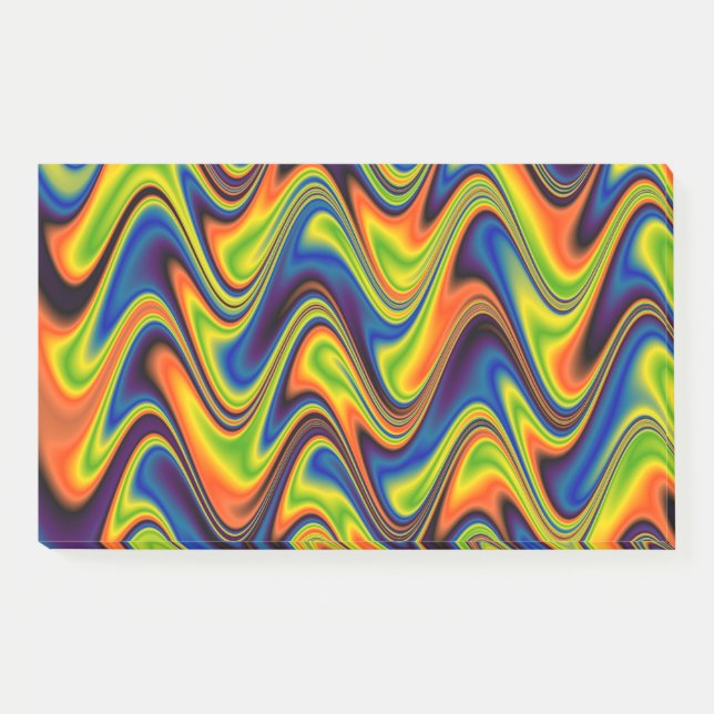Wavy Multicolor Abstract Post-it Notes (Front)