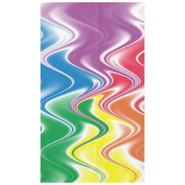 Wavy Multicolor Abstract Tablecloth (Front)
