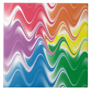 Wavy Multicolor Abstract Tile