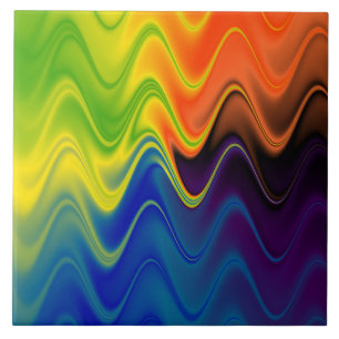 Wavy Multicolor Abstract Tile