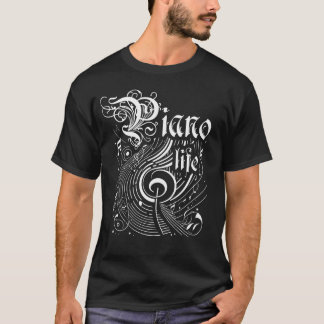 Wavy Music Piano Life T-Shirt
