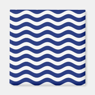 Wavy Navy Stripes decor Magnet