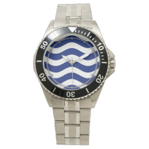 Wavy Navy Stripes Watch