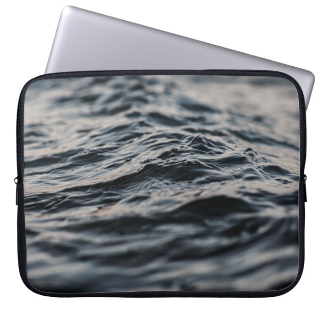 Wavy ocean during daytime laptop sleeve (Front)