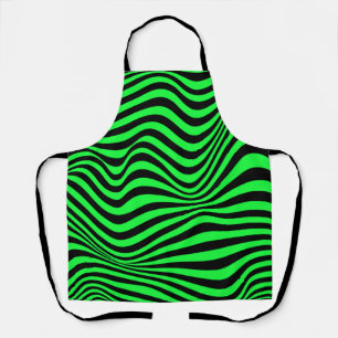 Wavy Optical Illusion Pattern Apron