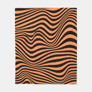 Wavy Optical Illusion Pattern    Fleece Blanket