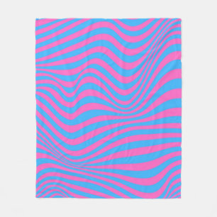 Wavy Optical Illusion Pattern    Fleece Blanket