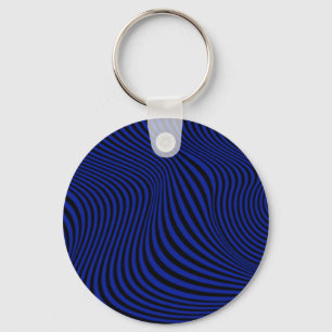 Wavy Optical Illusion Pattern Keychain