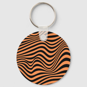 Wavy Optical Illusion Pattern Keychain