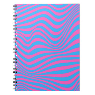 Wavy Optical Illusion Pattern Notebook