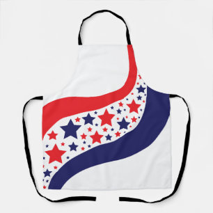 Wavy Patriotic Abstract Apron