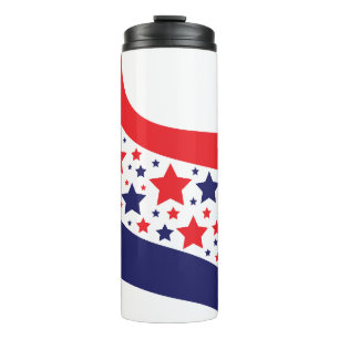 Wavy Patriotic Abstract Thermal Tumbler