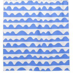 Wavy Pattern 020815 - Baby Blue and White