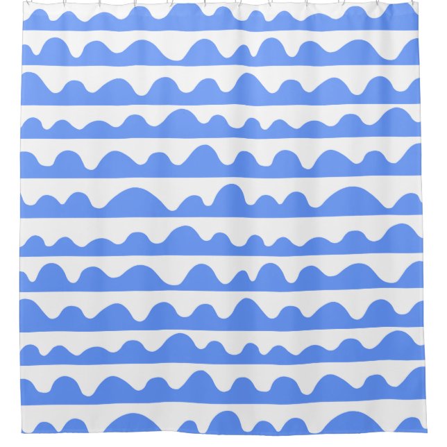 Wavy Pattern 020815 - Baby Blue and White (Front)
