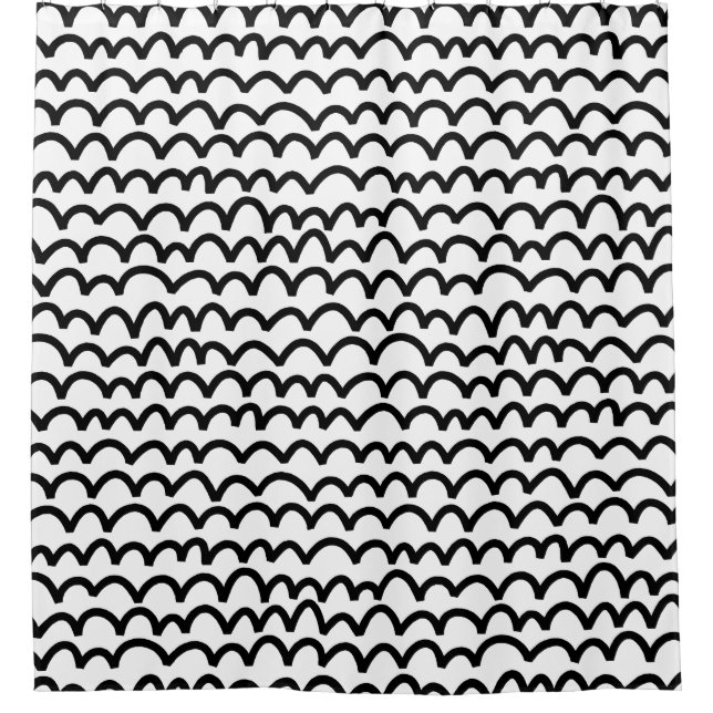 Wavy Pattern - Black on White (Front)