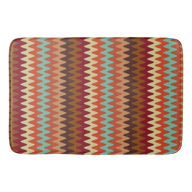 Wavy Pattern Sedona Southwest Bath Mat (Front)