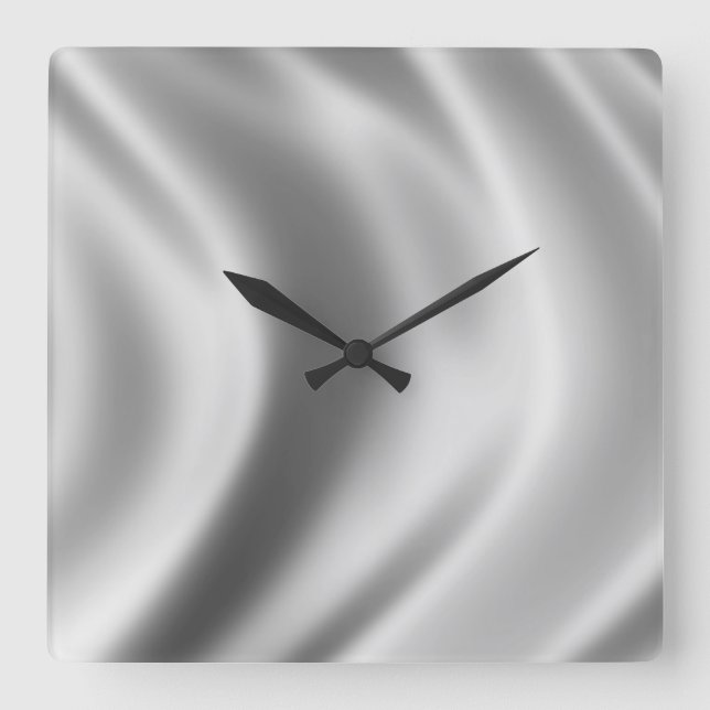 WAVY PATTERN SQUARE WALL CLOCK (Front)