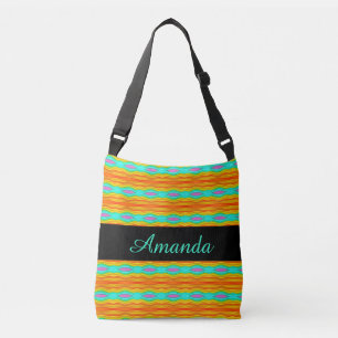 Wavy Patterned Rainbow Coloured 2 Crossbody Bag