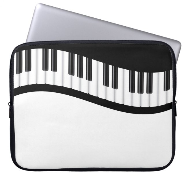 Wavy Piano Keyboard Electronics Bag (Front)