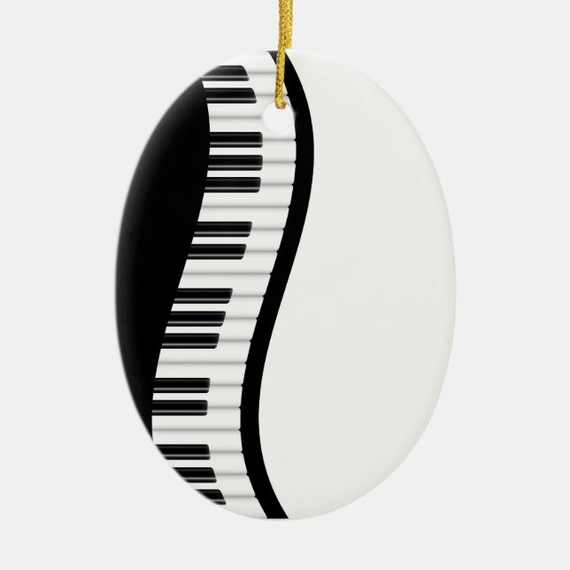 Wavy Piano Keyboard Ornament (Front)
