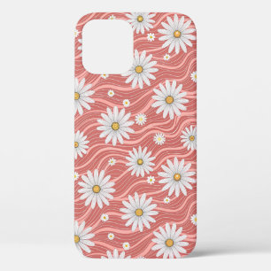 Wavy Pink Daisies iPhone 12 Case