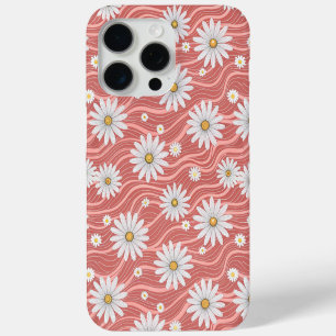 Wavy Pink Daisies iPhone 15 Pro Max Case