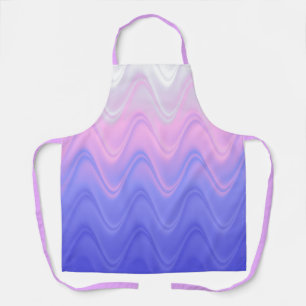 Wavy Pink Purple Abstract Apron