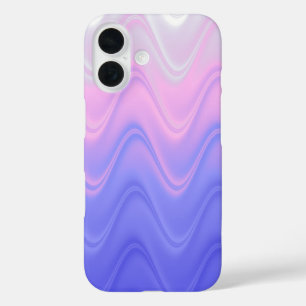 Wavy Pink Purple Abstract iPhone 16 Case