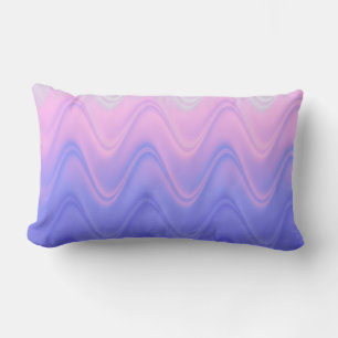 Wavy Pink Purple Abstract Lumbar Pillow