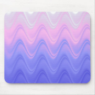 Wavy Pink Purple Abstract Mouse Pad