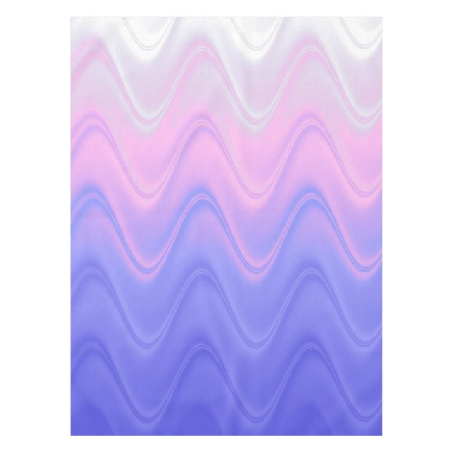 Wavy Pink Purple Abstract Tablecloth (Front)
