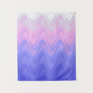 Wavy Pink Purple Abstract Tapestry