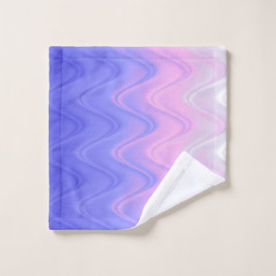 Wavy Pink Purple Abstract Wash Cloth