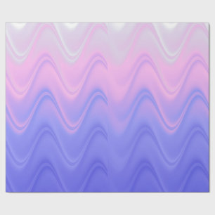 Wavy Pink Purple Abstract Wrapping Paper
