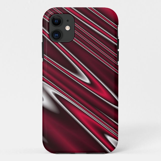 Wavy Red Case-Mate iPhone Case (Back)