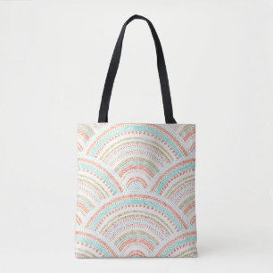 Wavy seamless pattern. Vintage seigaiha ornament. Tote Bag