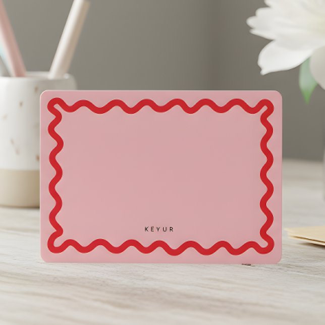 Wavy Simple Stationery Note Card (Creator Uploaded)